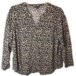 Zac & Rachel Leopard Print Stretchy Blouse